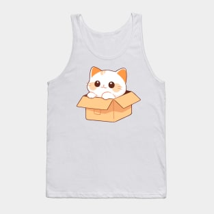 Cute Cat In A Box Tank Top